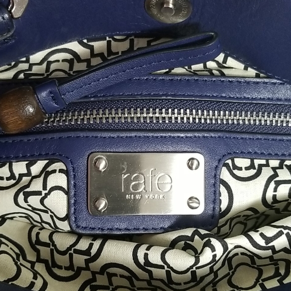 RAFE NEW YORK NAVY LEATHER HANDBAG - Picture 8 of 11